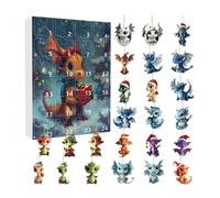 Calendrier Advent - 10.63 Pouces Dragon Enfant | Acrylique Ornement Noël - Apparence Exquise Et éCologique IDéal Pour Surprise Quotidienne Fêtes De Fin D’année Et Décoration Maison Festive