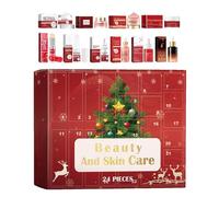 Calendrier Advent De Noël - Crème Faciale De Lotion Hydratante, Kit De Soins De La Peau Est Adapté À La Peau | Boîte De Beauté De 24 Grilles Pour Femmes, Hommes, Bain Spa, Corps, Anniversaire, Noël