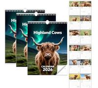 Calendrier agricole 2026 - Calendrier mural décoratif de 12 mois, idéal à offrir, pour organiser son quotidien, calendrier nature familial pour adultes, famille, amis, femmes et hommes (3pcs)