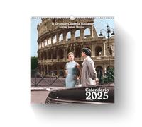 Calendrier AIMA 2025 Calendrier mural 31x33 cm - Calendrier mural spiralé 12 mois avec des images du cinéma italien - Avec mini poster gratuit (Speriamo che non sia una canaglia)