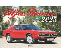 Calendrier Alfa Romeo 2025 : modèles sélectionnés de la marque traditionnelle milanaise, voitures de sport anciennes, Youngtimer