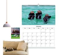 Calendrier Amusant, Calendrier Mural Animaux Drôles et Organisateur 2026, Organiseur Mensuel Grands Blocs Pour École Maison Famille Organisation Salle de Classe