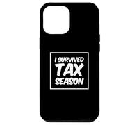Calendrier Amusant de la Saison fiscale avec Citation « I Survived Tax Season » Coque pour iPhone 12 Pro Max