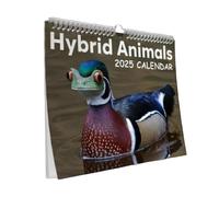 Calendrier animal 2025 - Papier épais de qualité supérieure | Calendrier mural animal | Calendrier amusant 12 mois janvier à décembre 2025 | Planificateur mural mensuel pour la décoration de la maison