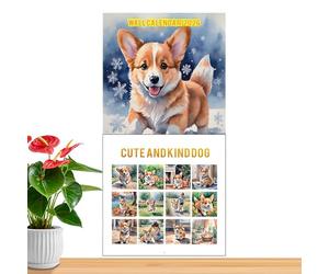Calendrier Animal Mignon, Calendrier de Planification Créatif Mignon - Chiens et Calendrier Mural | À Utiliser Pour La Planification Au Travail Et Bureau Étude Organisation Famille École