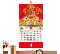 Calendrier année du serpent 2025 - Calendrier chinois 2025 | Calendrier mural chinois | Décoration du Nouvel An chinois | Décorations du Nouvel An lunaire 2025 pour mariage, anniversaire