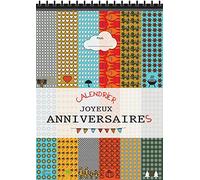 Calendrier Anniversaires Perpétuel - Cadeau Anniversaire Bloc 14 Pages Spirales - Format A4 21x29,7cm - Sans Année - Fabriqué en France