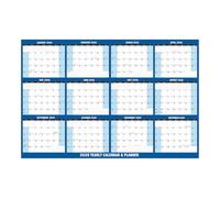 Calendrier annuel 2026,61 x 86 cm Effaçable à Sec Double Visage Contrôle - Planner Annuel 2026 Pour Mur, Pour Lecture Santé Mentale Étude École Entraînement Vacances Anniversaire
