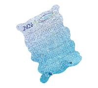 Calendrier annuel 2026 en acrylique permettant de gagner de l ' espace, petit calendrier de bureau, accessoire de bureau pour étudiants, employés de bureau, planificateur élégant en acrylique