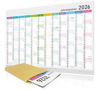 Calendrier annuel 2026 XXL - Calendrier mural - Planning annuel A1 (84 x 59 cm), planificateur mural avec semaines calendaires