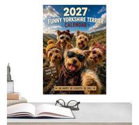 Calendrier annuel 2027 sur le thème des chiens | Calendrier mural amusant de 12 mois pour salle à manger, dortoir, salon, étudiants, amoureux des animaux, enseignants