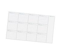 Calendrier annuel effaçable - Support mural non daté - Année par page complète - Pour planifier quotidiennement et noter - Calendrier mural effaçable