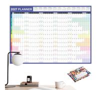 Calendrier annuel grand format - épais double face avec étiquettes c