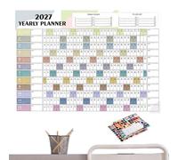 Calendrier Annuel Recto-Verso 12 Mois Grand Format Avec Étiquettes Colorées
