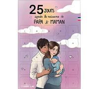 Calendrier Après Naissance | 25 Astuces Jeunes Parents | Grande Carte A3 Illustrée | Sans Chocolat | Cadeau Original de Naissance | Avec Crochet Adhésif