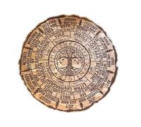 Calendrier Arbre De Vie, Calendrier Wicca - Roue De L’année Arbre De Vie Sabbats Panneau De Sorcière Païenne - Ornement De Calendrier De Roue En Bois, Signe De Roue De L'année Pour Décoration Murale R
