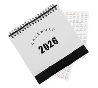 Calendrier Autonome de Bureau 2026, Petit, Papier Blanc, Élégant | Planification Longue Durée, Format Compact à Poser, pour Délais, Rendez-vous, Travail et Maison