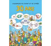 Carte 30 ans calendrier de l'avant ou de l'après anniversaire de 30 ans 25 résolutions et défis