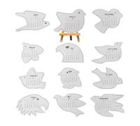 Calendrier avec oiseaux pour l'année 2026, planificateur amusant pour le bureau - Calendrier 12 mois - Pour rendez-vous, planification de bureau, organisation, décoration murale