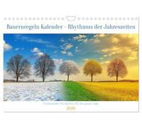 Calendrier avec règles des fermes - Rhythmus der Jahreszeiten (calendrier mural 2026 DIN A4 paysage) - Calendrier mensuel CALVENDO