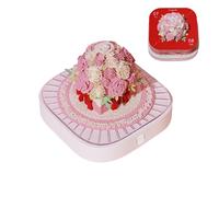 Calendrier avec tampon de mémo 3D, sculpture en papier rose pour bureau à feuilles déchirantes, sculpture sur carnet | pour la décoration de la maison de Noël pour adultes, étudiants, fêtes