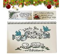 Calendrier avec versets bibliques, agenda de planification mensuel inspirationnel - calendrier des saintes écritures avec 2 signets, pour femme, bureau, maison, étude et vacances