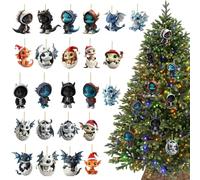 Calendrier 'Avent De Noël,2D Acrylique Pendentif Dragon souvenir - Set Compte À Rebours De Noël 24 Jours | Pour Garçons Étudiants Petits- Famille Amis Sac à Dos Trousse