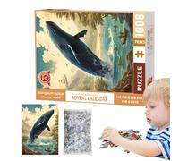 Calendrier 'Avent De Noël Avec Puzzle - 24 Jours De Surprises | Compte À Rebours Pour Puzzle De Noël Pour Enfants Et Adultes, Interactif Et Impliquant, Construisez Un Nouveau Puzzle Chaque Jour ,