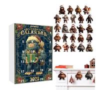 Calendrier 'Avent Des Singes 2025 - Ornements De Noël En Acrylique 2D, Pendentif Pour Le Compte À Rebours De 24 Jours | Décoration Saisonnière Pour Fenêtre, Arbre De Noël, Miroir