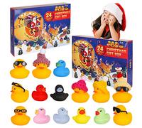 Calendrier Avent Noël 2025, Calendrier de L'avent Canard en Caoutchouc, 24 Petits Canards En Caoutchouc Cadeaux de Noël, Avent 2025 Calendrier De l'avent Enfant pour Les Garçons Et Les Filles