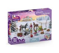 Calendrier Avent pour schleich Horse Club, Equitation - 3 poulains exclusifs, Figurines, Accessoires - Set Jouet Noel 2025 et Carte