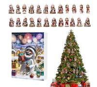 Calendrier Avventt 2025 - Calendrier D'anniversaire De Noël | 24 En Pente De Jésus Calendarr | Avec Jesus Hat Et Christmas Tree Ornment Acrylique Scènes Props De Collection Saisonnière Pour Le Sal