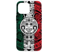 Calendrier aztèque Maya, Pierre du Soleil, Drapeau du Mexique Vieilli Coque pour iPhone 16 Pro Max