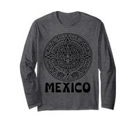 Calendrier aztèque Mexicain Viva Mexico Fan Orgullo Mexicano Manche Longue