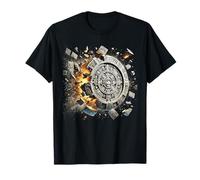 Calendrier aztèque Mexique explosant ruines T-Shirt