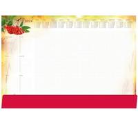 Calendrier B3 élégant avec lettrage rouge - Idéal pour le bureau et la maison Gérez votre temps avec élégance et fonctionnalité. Organisez votre vie comme un pro