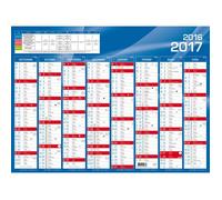 Calendrier Banque SEPT/DEC 55x40,5 FR bleu 55x43 cm
