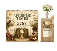 Calendrier biblique 2026-2027 Agenda Décoratif d'Écritures Saintes | Calendrier des Temps Fixés Bibliques Pour Appartement École Salle de lise Prêtres Parents Bureau à Domicile
