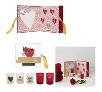 Coffret 5 Bougies Parfumées "Mon Amour" 50g Blanc & Rouge Blanc G