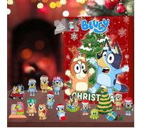 Calendrier BOUNTY© de l’Avent Bluey & Bingo - 24 Surprises et Figurines de Noël - Décorations et Jouets pour Enfants