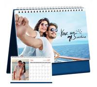 Calendrier Bureau 2027 Photo Personnalisé, Calendrier de Table 12 Mois