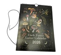 Calendrier Calendrier 2026 de la Forêt Sombre Art House Lunar