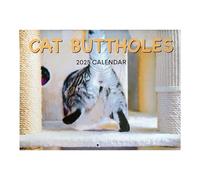 Calendrier Cat Butthole 2025 - Calendrier De 12 Mois Avec Boules De Chat Et Espace Vide Pour Les Notes, Agenda Mensuel Familial À Double Reliure, Calendrier Mural À Suspendre Avec Boules De Chat