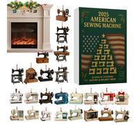 Calendrier CCAdvent 2025 - Décorations De Machine À Coudre Acrylique 2D | Calendrier De Compte À Rebours Décoratif À Suspendre De 24 Jours | Pour Quilters, Artistes Textiles, Bureau, Chambre, Mur, Che