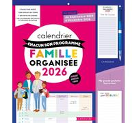 Calendrier Chacun son programme Famille organisée 2026 De septembre 2025 à décembre 2026 - Collectif - Larousse - broché - Calendrier