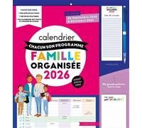 Calendrier Chacun son programme Famille organisée 2026 De septembre 2025 à décembre 2026 - Collectif - Larousse - broché - Calendrier