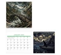 Calendrier chat 2027 21 x 21 cm carré 12 mois mignon