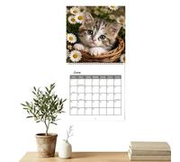 Calendrier Chat 2027 Planner Mural Chatons À Double Fil Métallique
