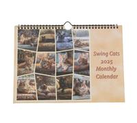 Calendrier Chat Drôle, Calendrier Mural Chat - Calendrier Mural Planificateur de 12 Mois, Planificateur Familial, Calendrier Mural Mensuel pour la