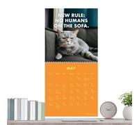 Calendrier Chat Mignon 12 Mois Décoratif Chatons Drôles en Colère